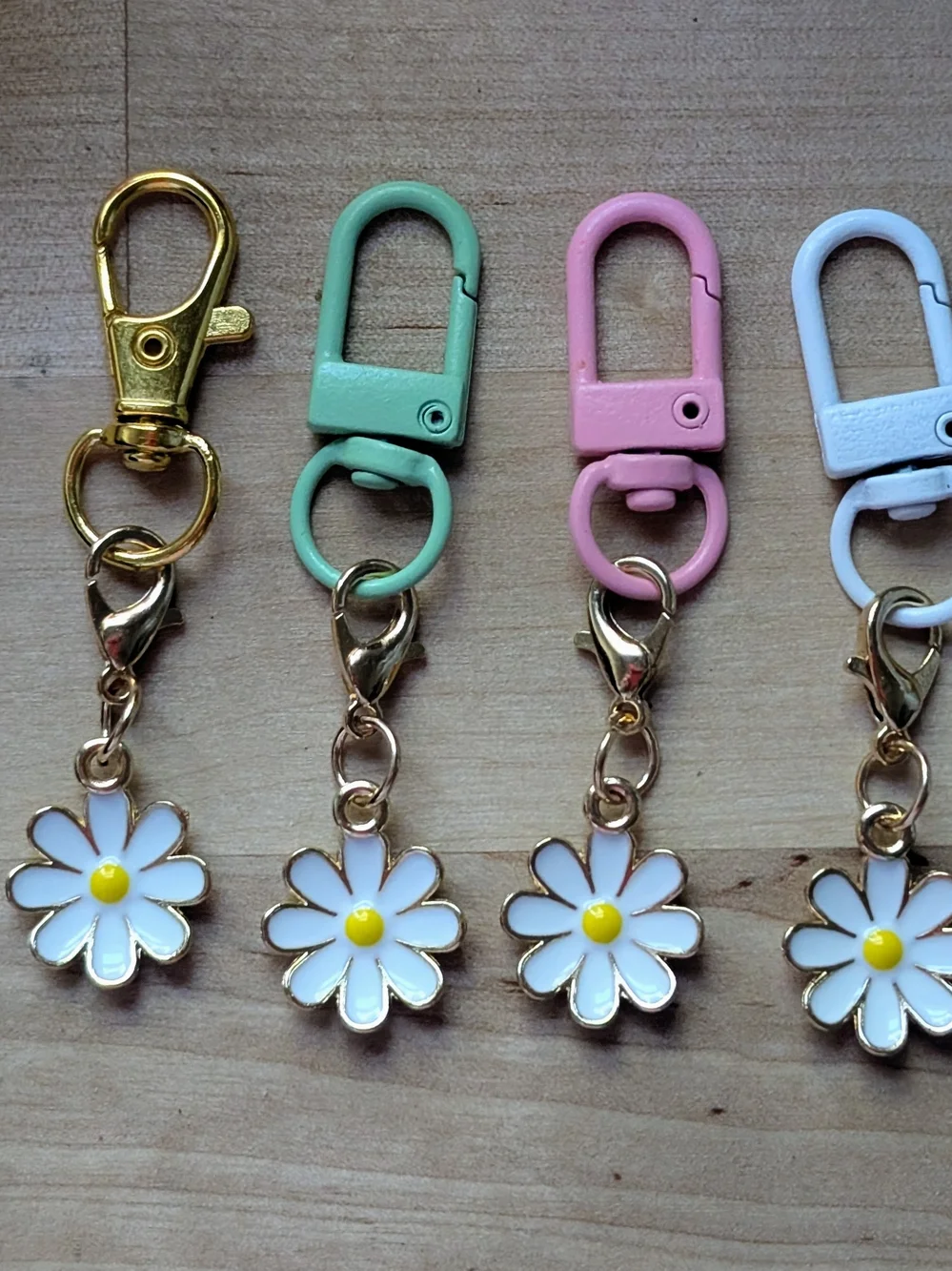 Mint Green Daisy Keychain Key & Card Holder Accessory